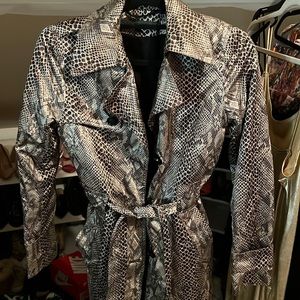 VIA SPIGA animal print trench coat